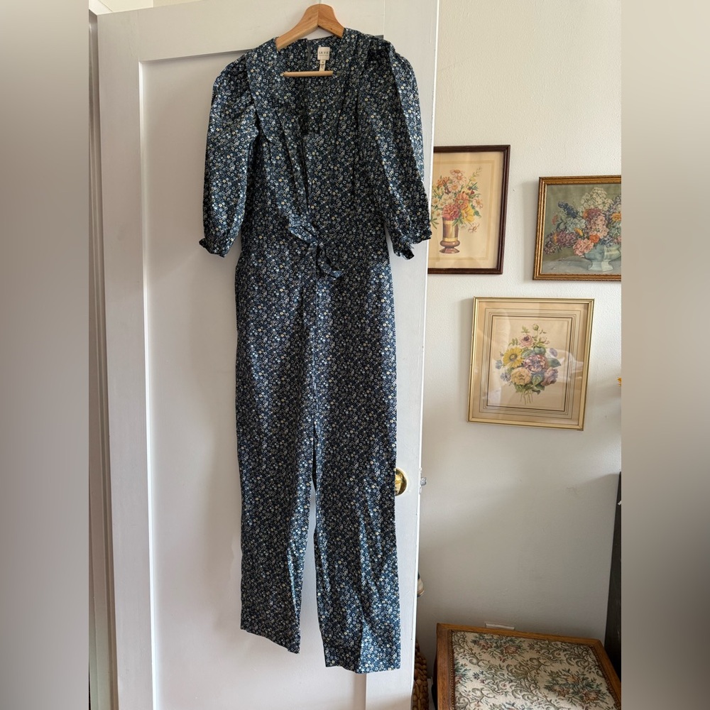 Floral Blue Jumpsuit
